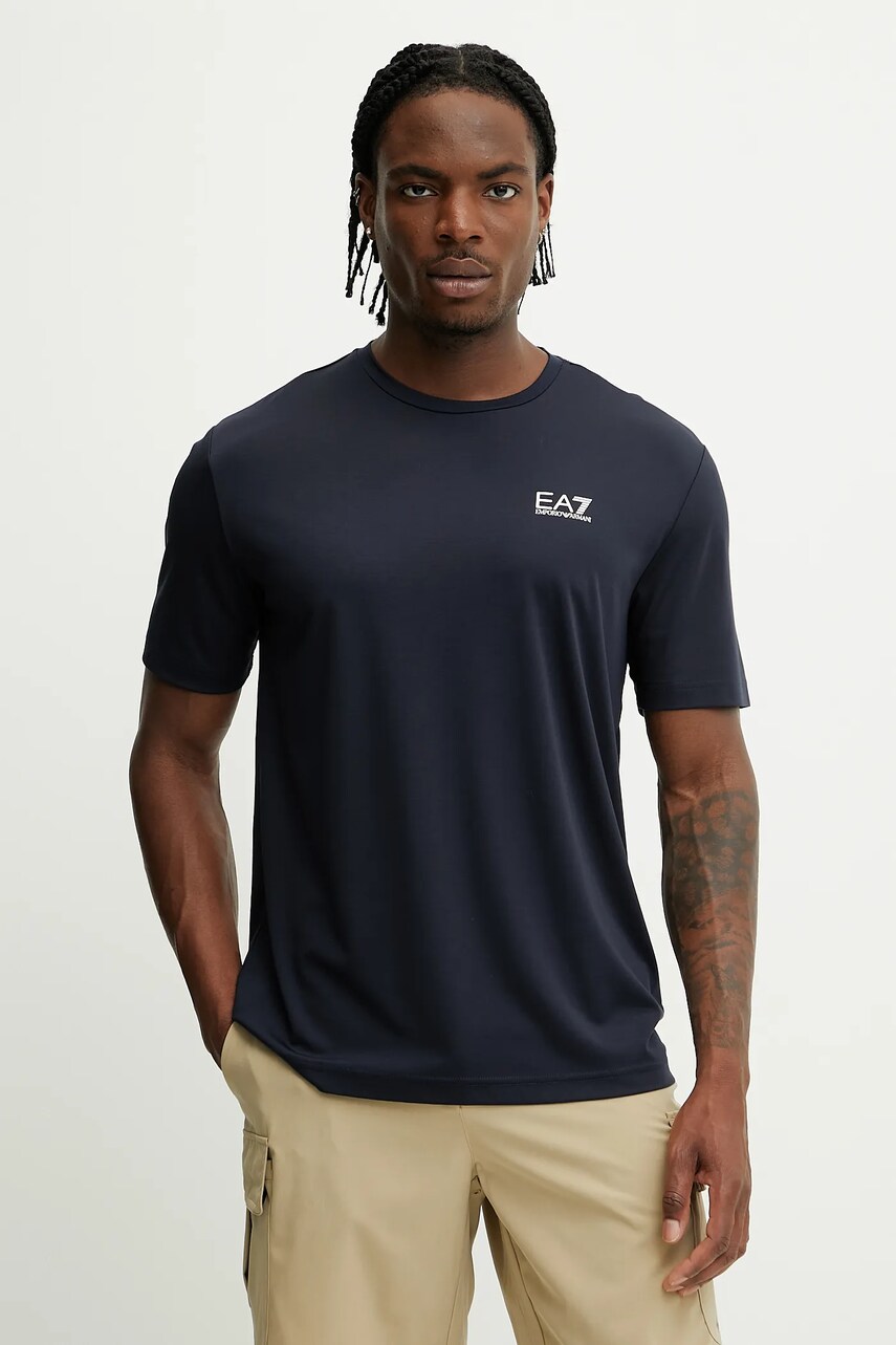 Levně Tričko EA7 Emporio Armani pánské, tmavomodrá barva, AF13530.7M000179