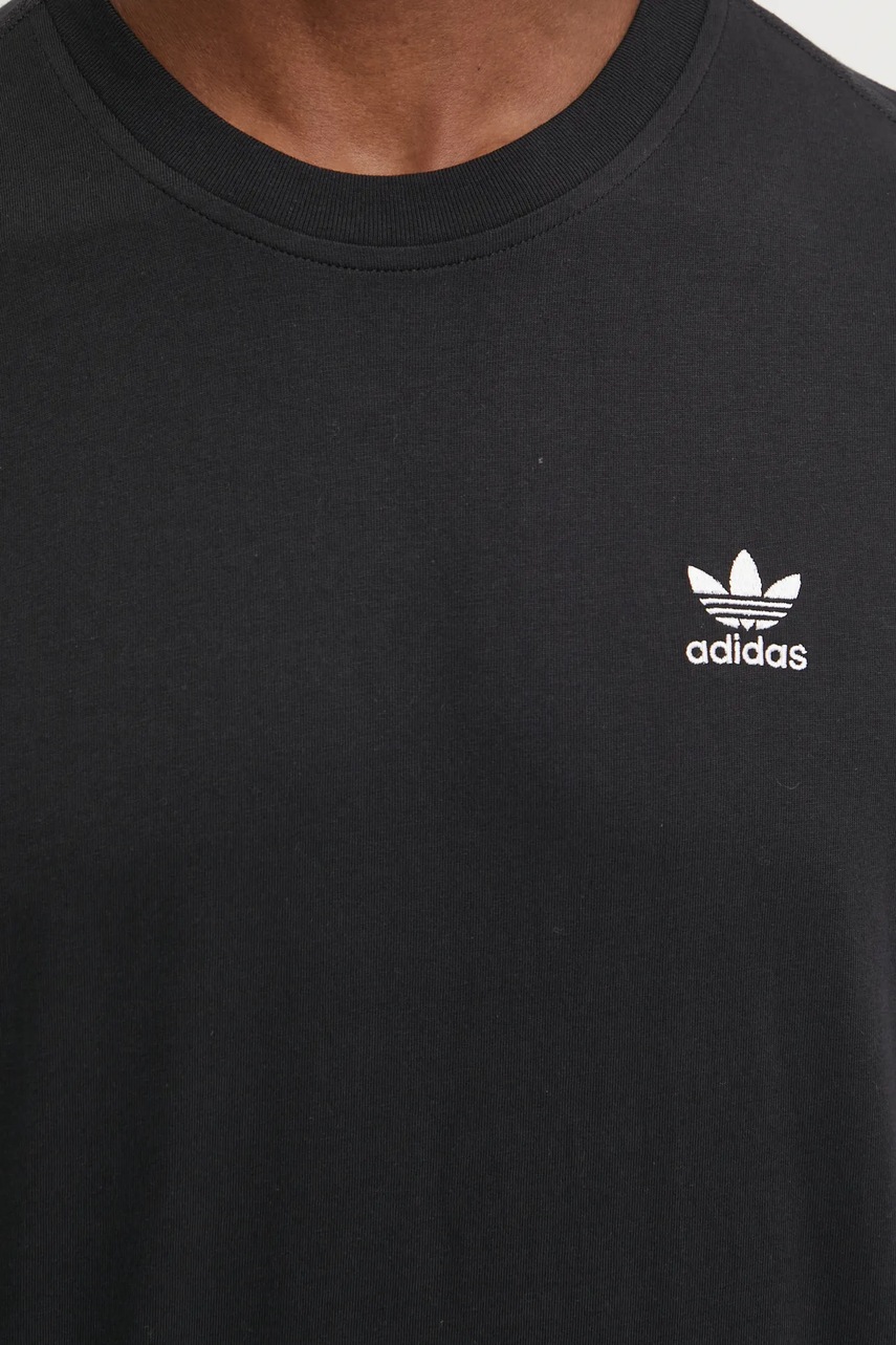 Βαμβακερό μπλουζάκι adidas Originals Trefoil ανδρικό, χρώμα: μαύρο, JI8545 φωτογραφία