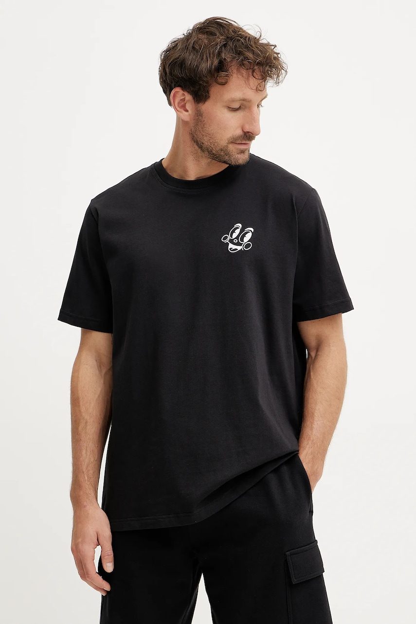 adidas Originals tricou din bumbac MBN TEE barbati, culoarea negru, cu imprimeu, JN7032 adidas Originals tricou din bumbac MBN TEE barbati, culoarea negru, cu imprimeu, JN7032