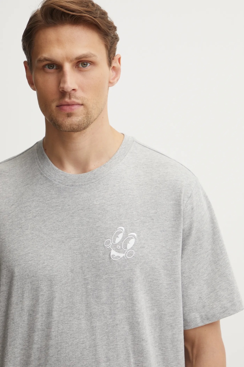 Βαμβακερό μπλουζάκι adidas Originals MBN TEE ανδρικό, χρώμα: γκρι, JN7029 φωτογραφία