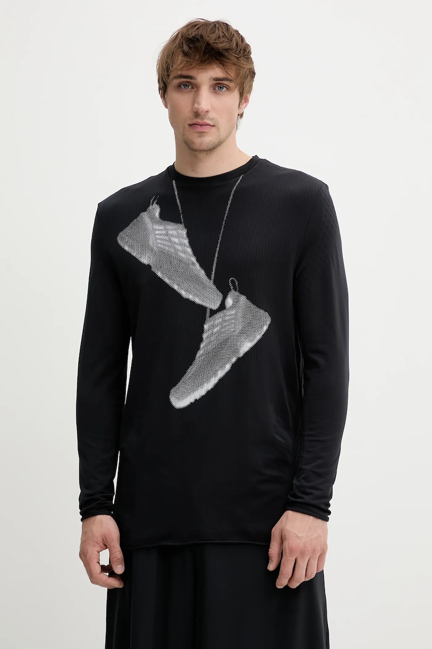 MM6 Maison Margiela longsleeve culoarea negru, cu imprimeu, SH0GC0052.M20101