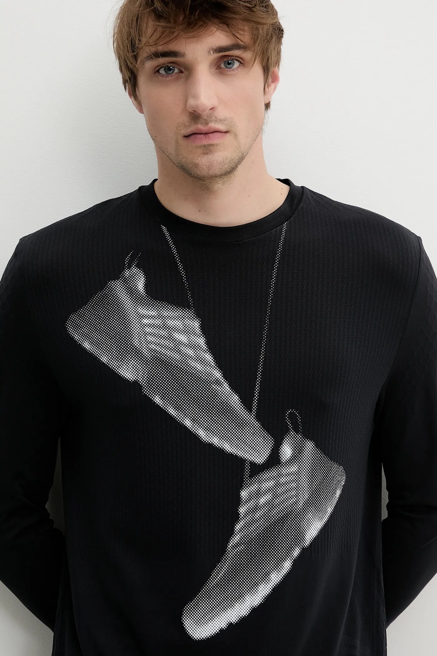 Μακρυμάνικο MM6 Maison Margiela x Salomon χρώμα: μαύρο, SH0GC0052.M20101 φωτογραφία