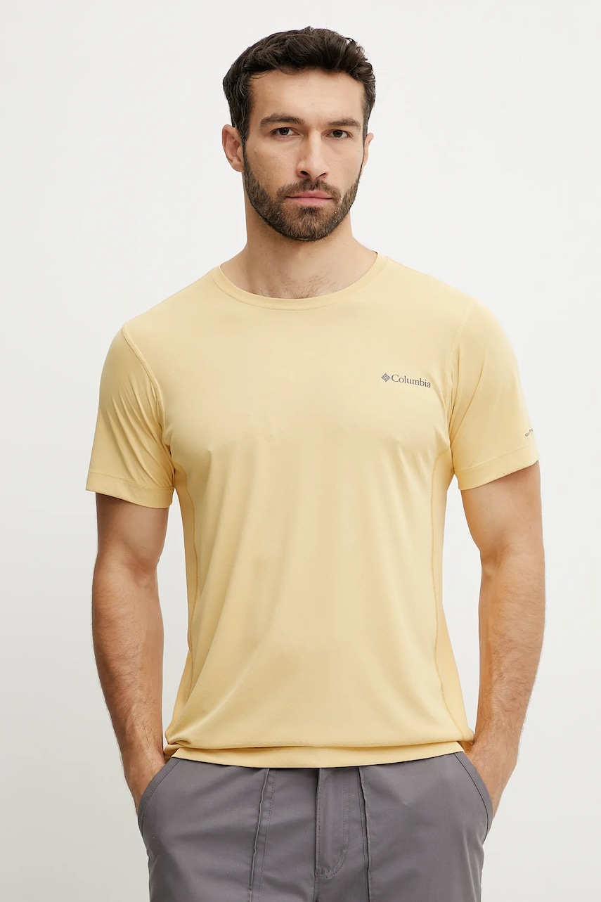Columbia tricou sport Zero Rules culoarea galben, uni, 2118501