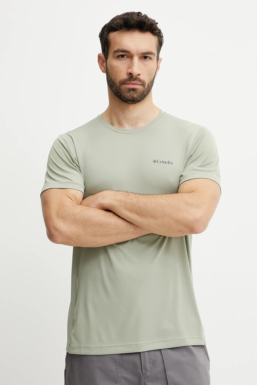 Columbia tricou sport Zero Rules culoarea verde, uni, 2118501