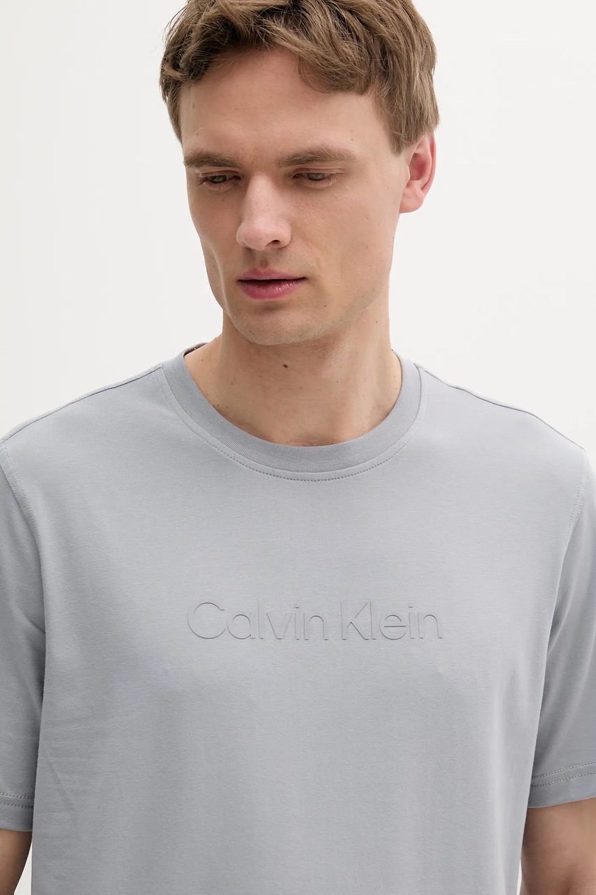 Μπλουζάκι Calvin Klein Performance χρώμα: γκρι, LVGMS5K182 φωτογραφία