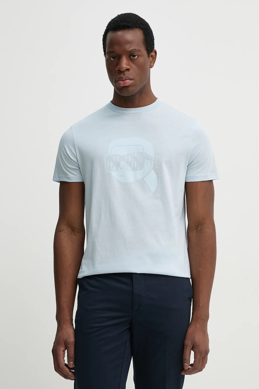 Karl Lagerfeld tricou din bumbac bărbați, cu imprimeu, 552251.755076