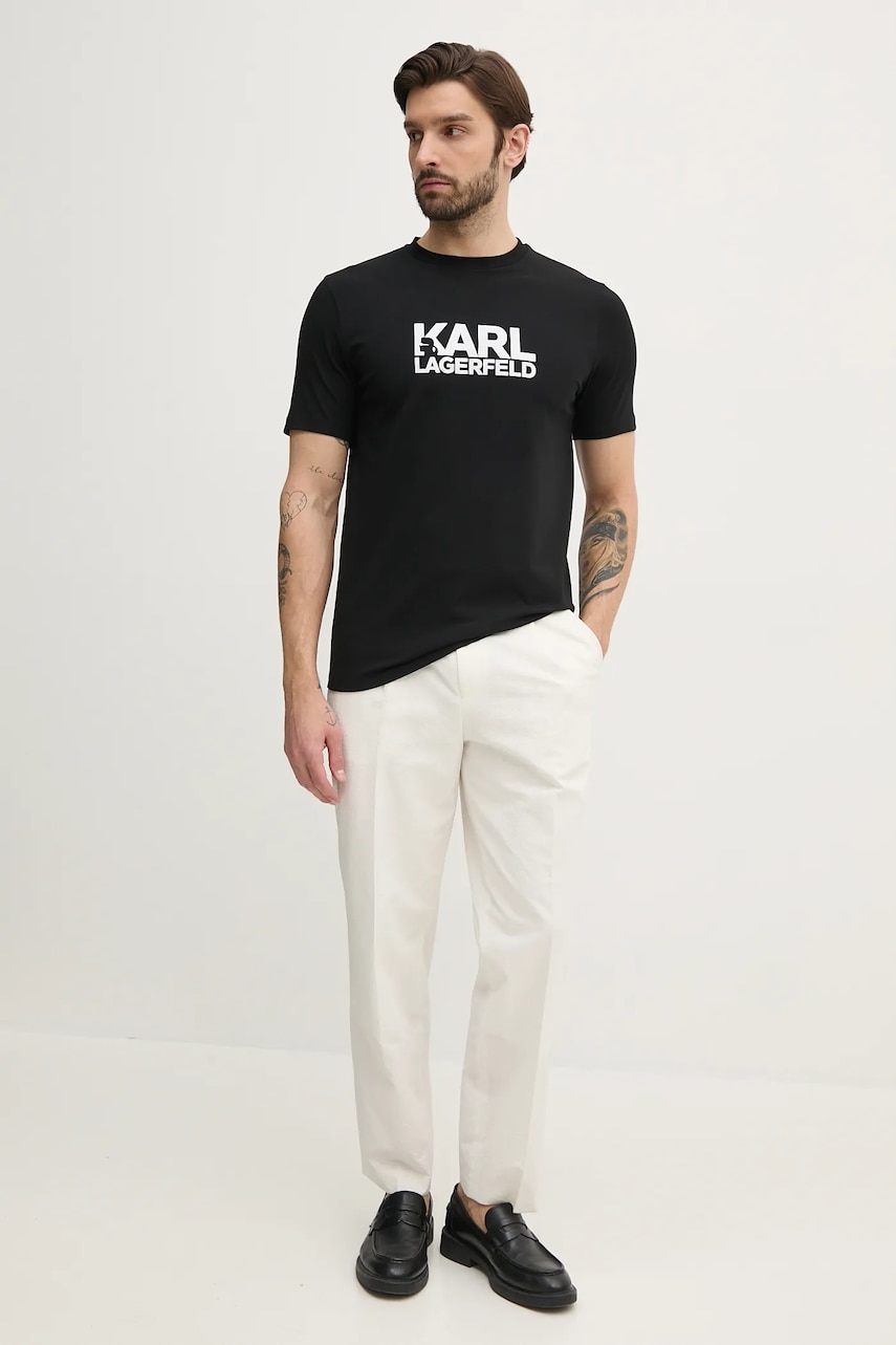 Футболка Karl Lagerfeld мужская цвет чёрный с принтом 552235.755087 Футболка Karl Lagerfeld мужская цвет чёрный с принтом 552235.755087