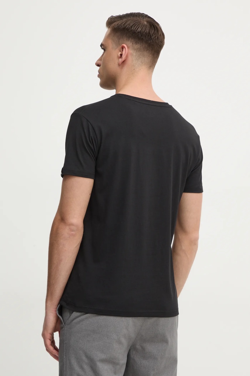 Βαμβακερό μπλουζάκι Alpha Industries ανδρικό, χρώμα: μαύρο, 100501CB φωτογραφία