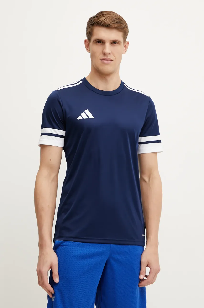 adidas Performance tricou de antrenament Squad 25 culoarea albastru marin, cu imprimeu, JG5830