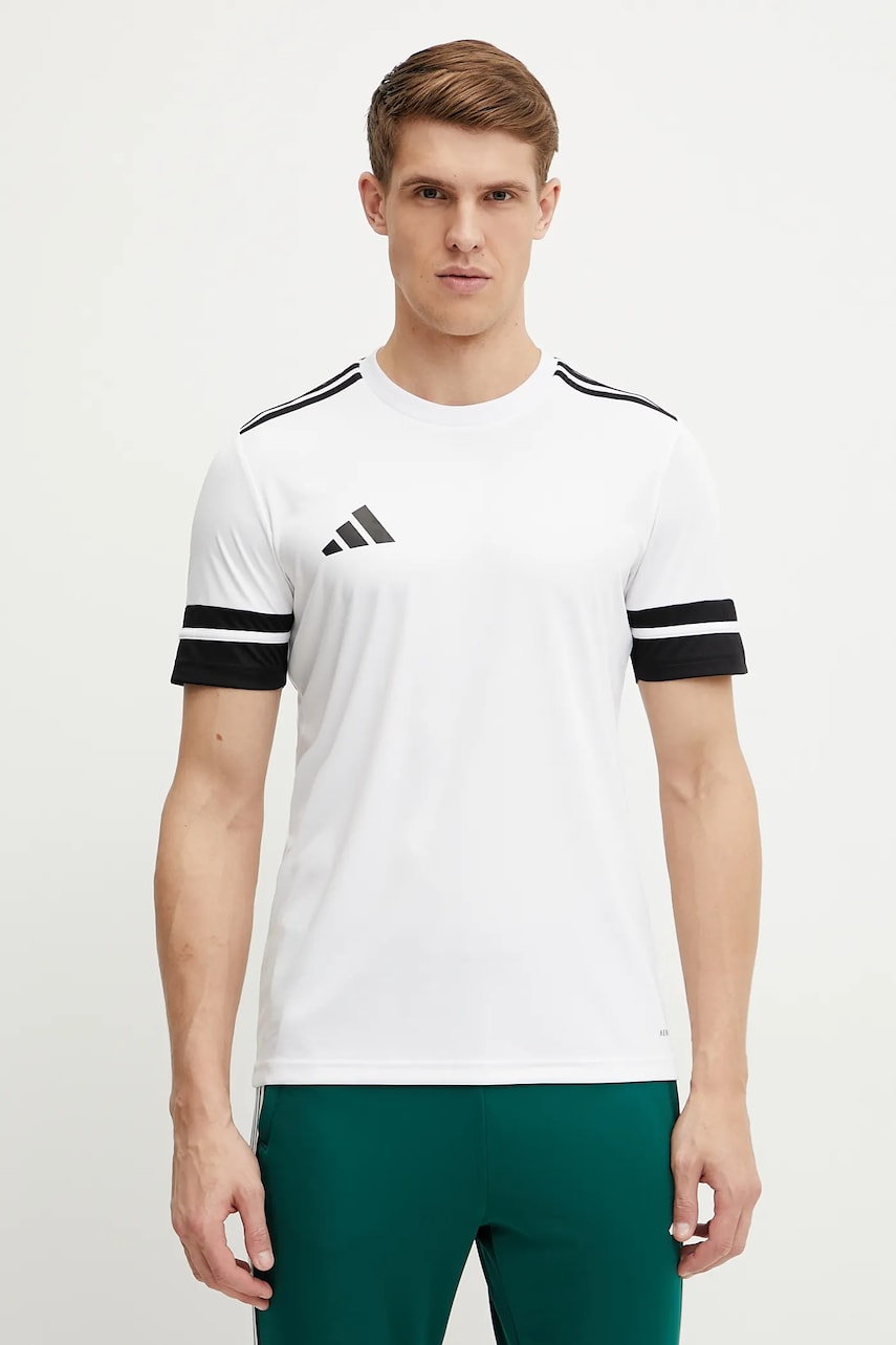 adidas Performance tricou de antrenament Squad 25 culoarea alb, cu imprimeu, JG5835