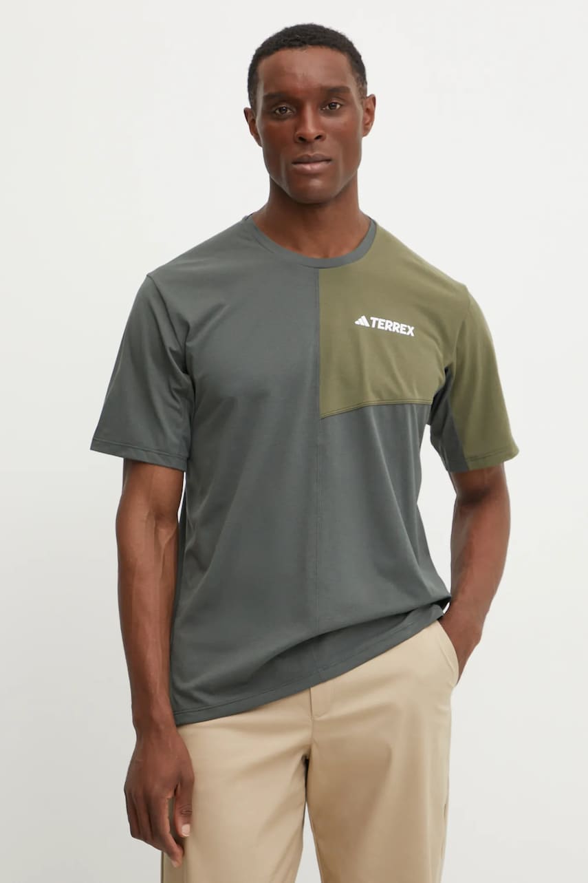 adidas TERREX tricou sport Multi culoarea verde, modelator, JE0395 adidas TERREX tricou sport Multi culoarea verde, modelator, JE0395