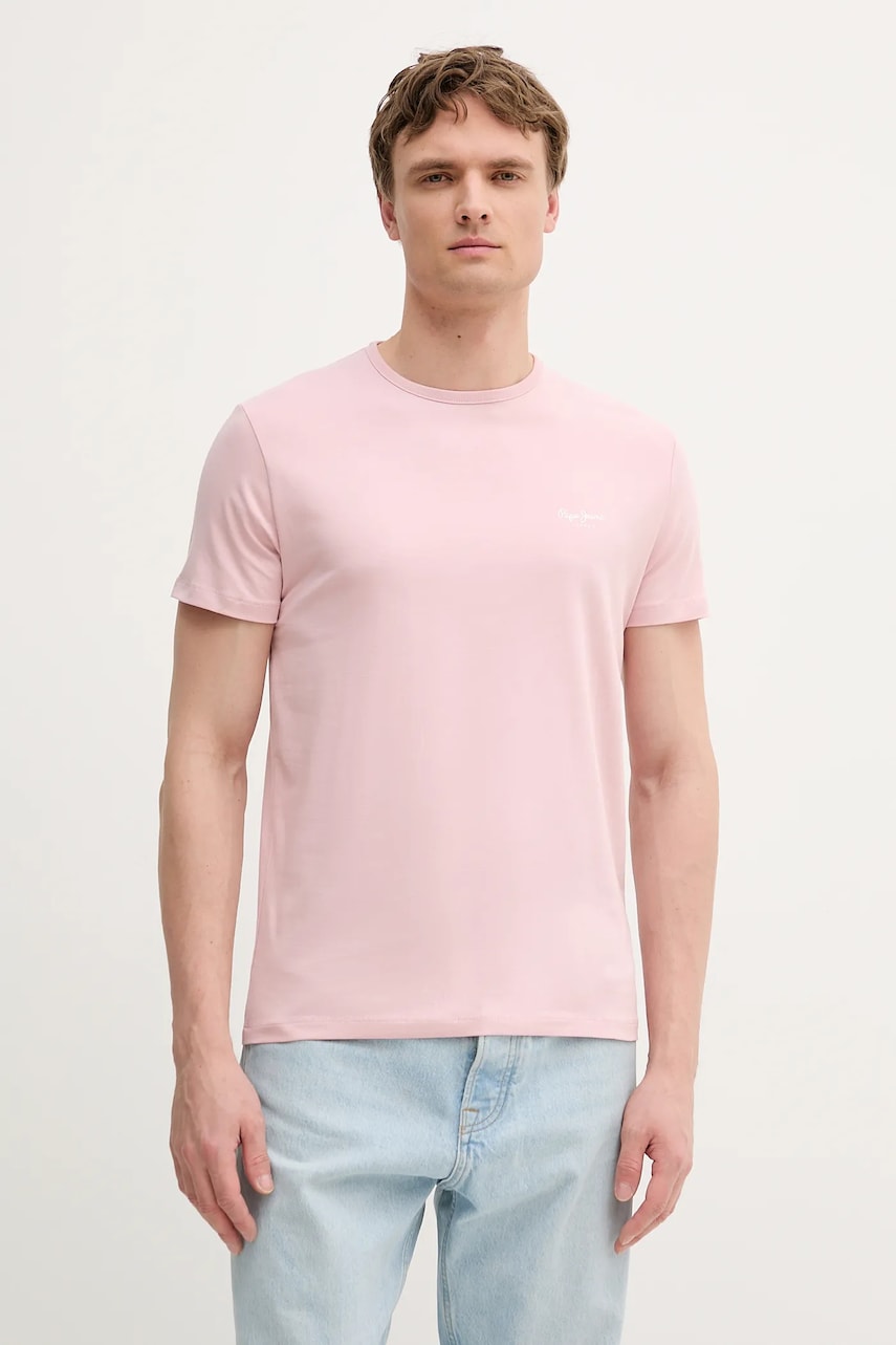 Pepe Jeans tricou ORIGINAL BASIC 3N culoarea gri, cu imprimeu, PM508212