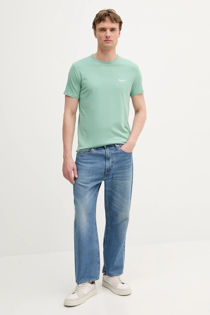 Футболка Pepe Jeans ORIGINAL BASIC 3N цвет серый с принтом PM508212