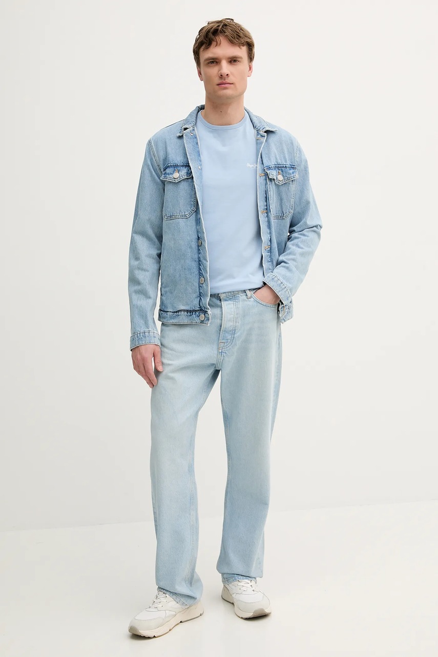 Футболка Pepe Jeans ORIGINAL BASIC 3N цвет серый с принтом PM508212