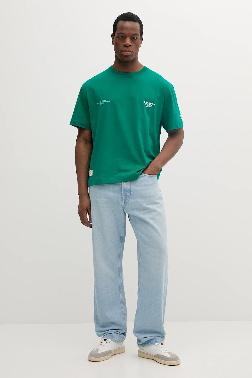 Хлопковая футболка Pepe Jeans COLVILLE цвет зелёный с принтом PM509793 Хлопковая футболка Pepe Jeans COLVILLE цвет зелёный с принтом PM509793