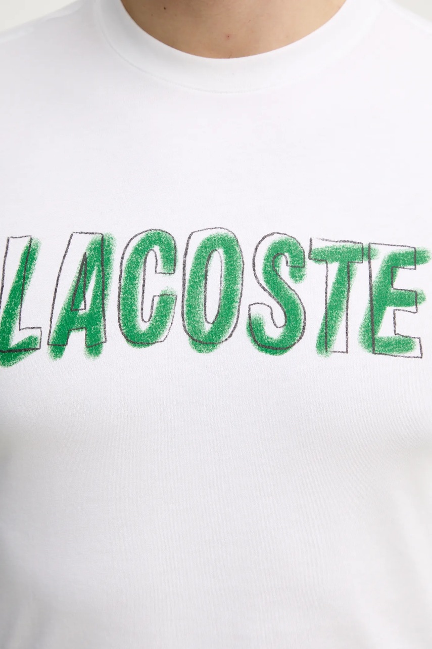 Μπλουζάκι Lacoste χρώμα: μπεζ, TH8916 φωτογραφία