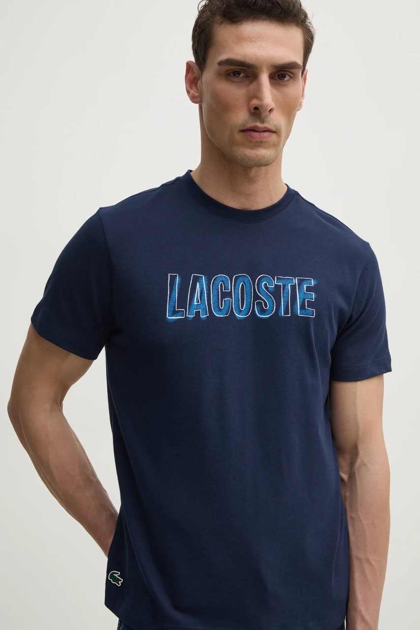 Μπλουζάκι Lacoste χρώμα: ναυτικό μπλε, TH8916 φωτογραφία