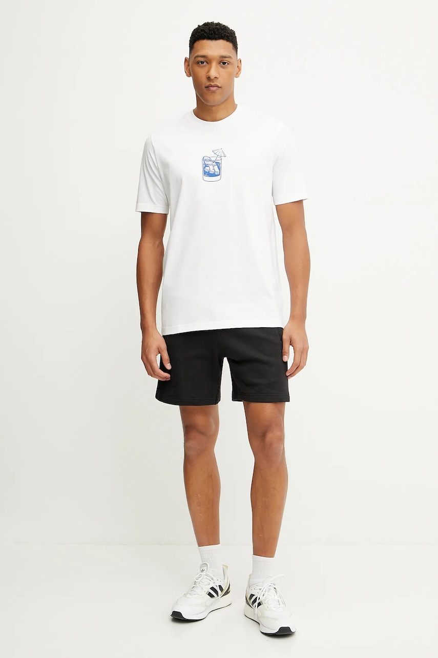 Хлопковая футболка adidas 0 цвет белый с принтом JJ4013 Хлопковая футболка adidas 0 цвет белый с принтом JJ4013