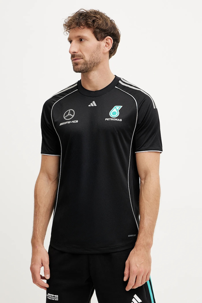 adidas tricou x Mercedes barbati, culoarea negru, modelator, JX8245