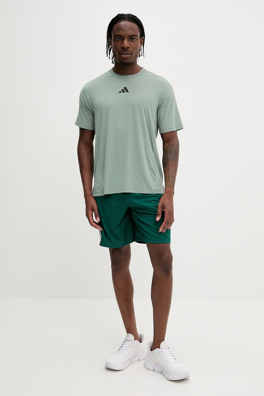 Футболка для тренировок adidas Performance Designed for Training цвет зелёный однотонная JI8187