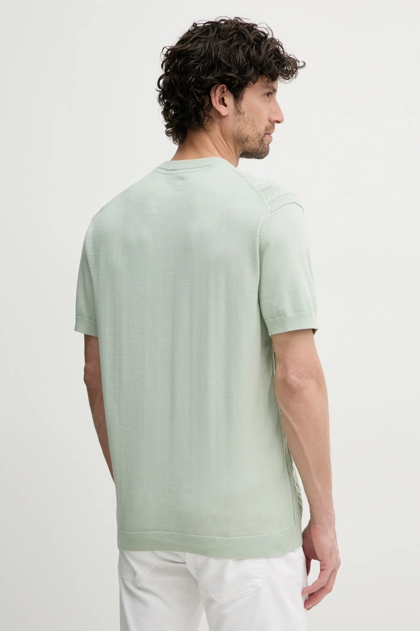 Βαμβακερό πουλόβερ Lindbergh ανδρικό, χρώμα: πράσινο, 30-804115 φωτογραφία