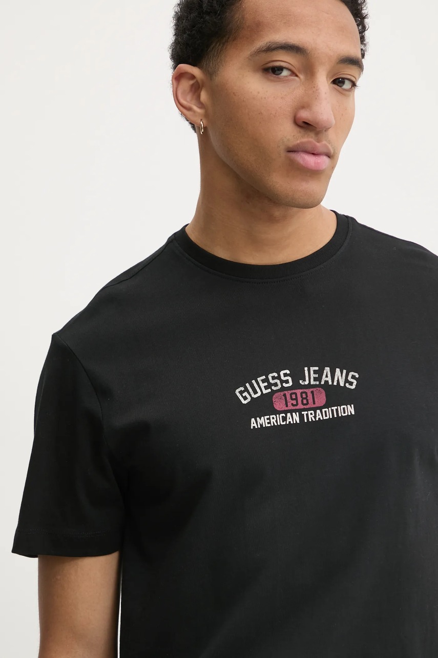 Βαμβακερό μπλουζάκι Guess Jeans φωτογραφία