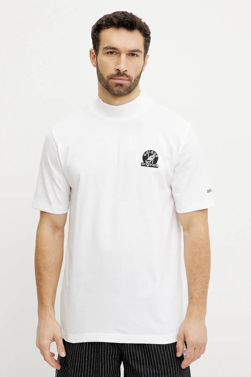 adidas Originals tricou din bumbac GRFX TEE barbati, culoarea alb, cu imprimeu, JC8367 adidas Originals tricou din bumbac GRFX TEE barbati, culoarea alb, cu imprimeu, JC8367