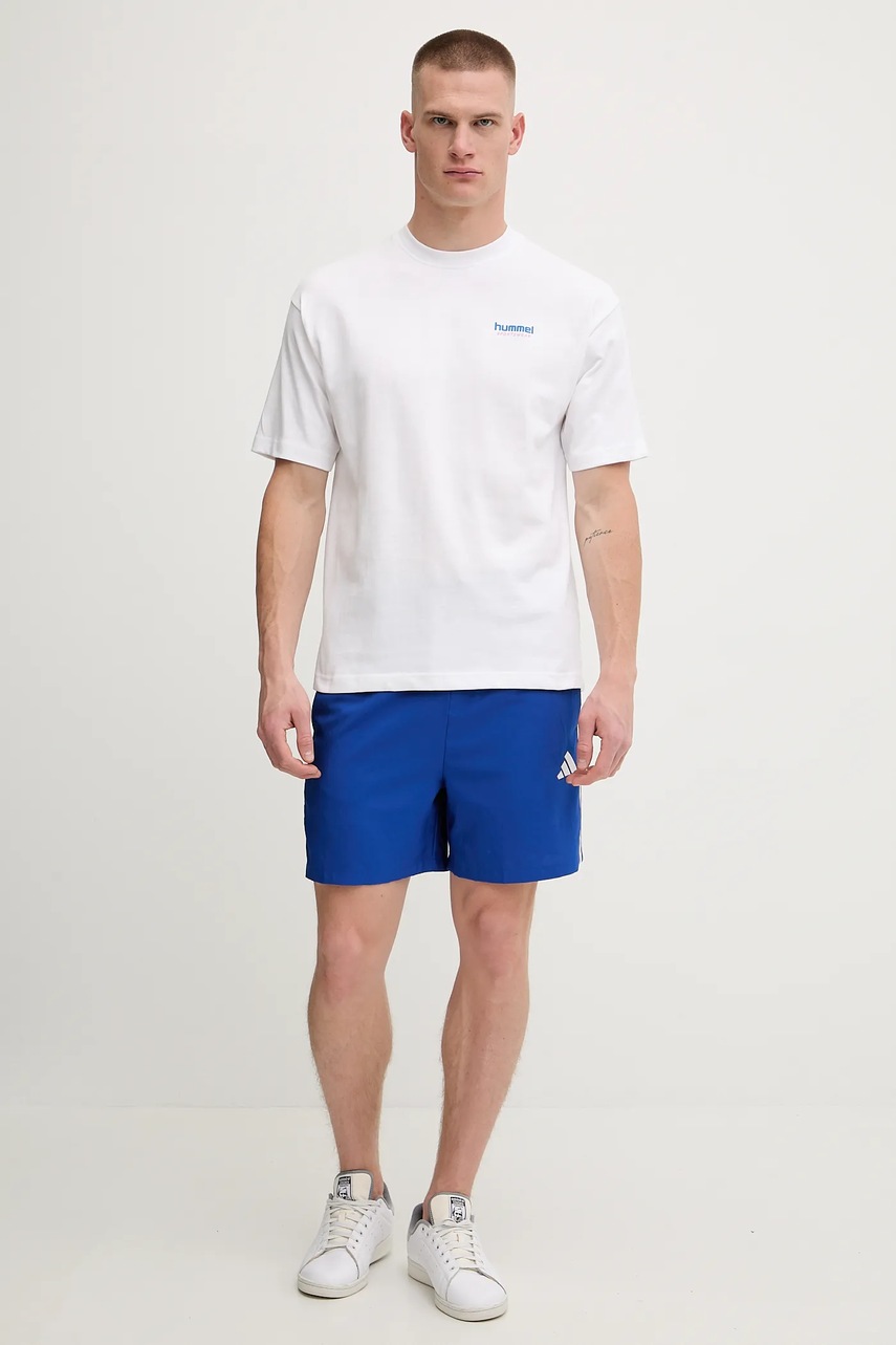 Хлопковая футболка Hummel цвет белый узор 227559