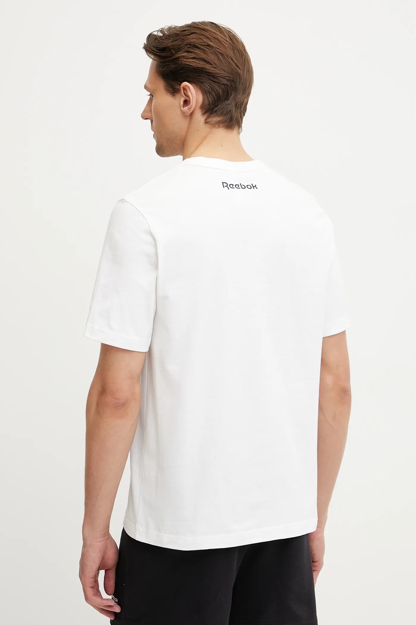 Βαμβακερό μπλουζάκι Reebok Classic ανδρικό, χρώμα: άσπρο, 100214157 φωτογραφία