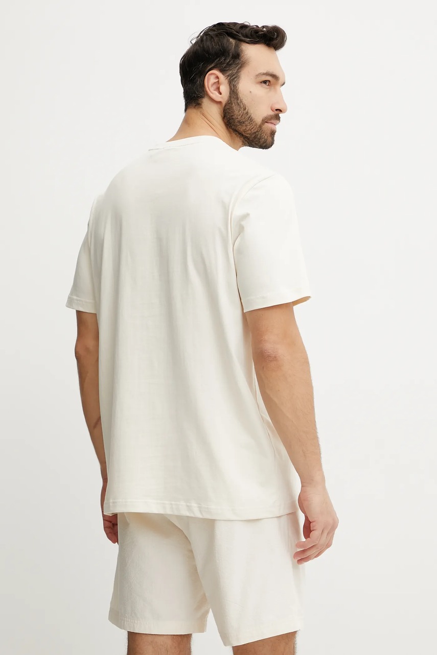 adidas Originals pamut póló Skeleton Trefoil bézs, férfi, nyomott mintás, JN4559 termék 2. képe