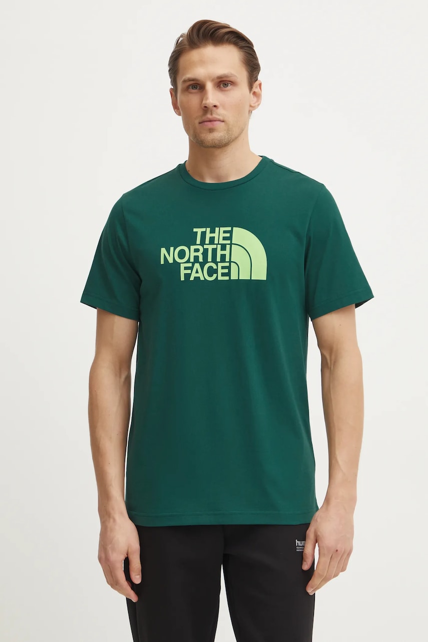 Levně Tričko The North Face Easy zelená barva, s potiskem, NF0A8A6CA6O1