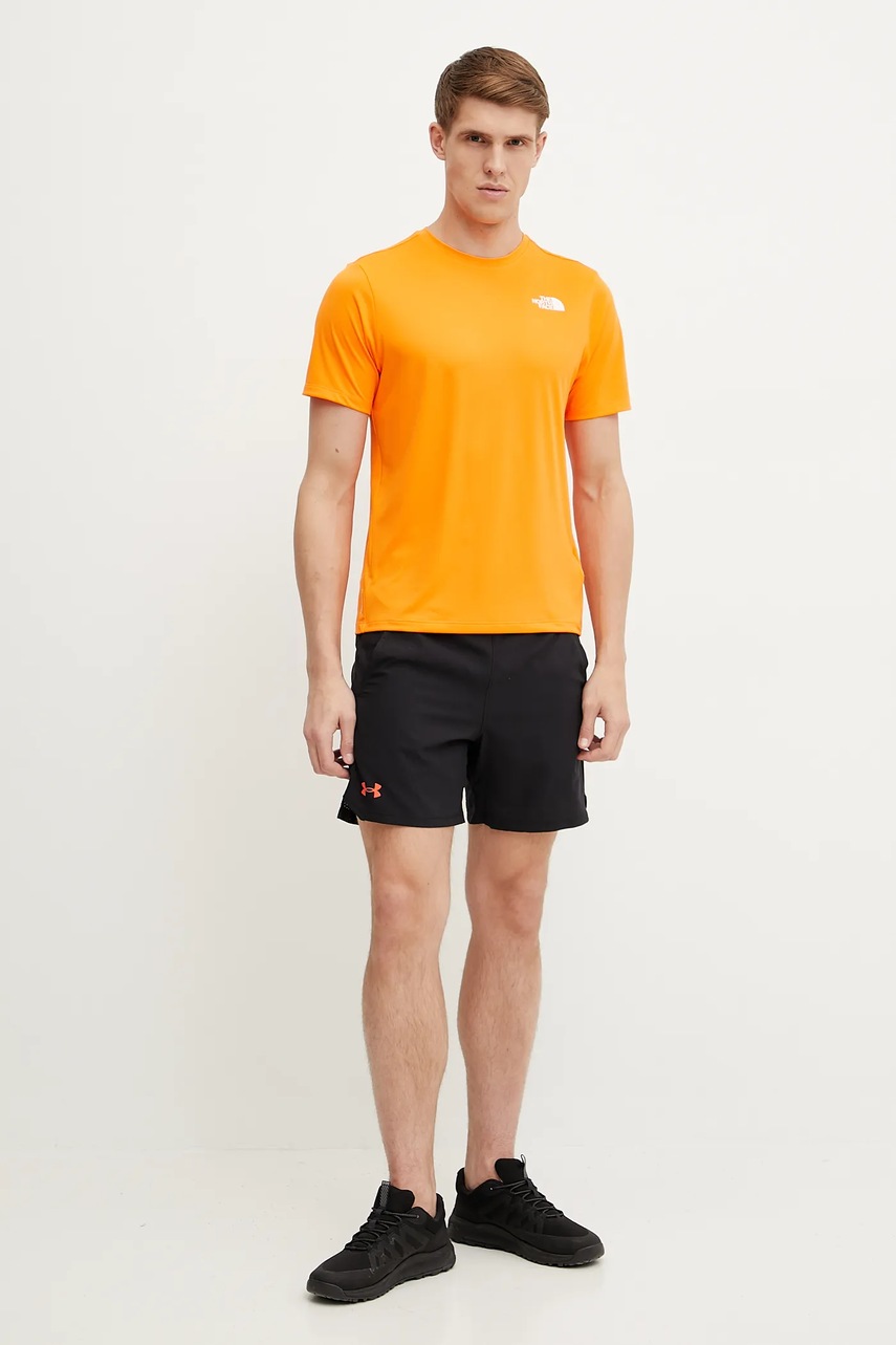 Αθλητικό μπλουζάκι The North Face 24/7 χρώμα: πορτοκαλί, NF0A894B6HI1 φωτογραφία