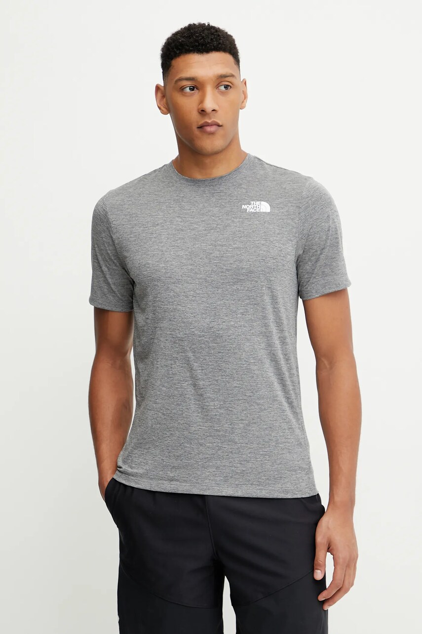 The North Face tricou sport 24/7 culoarea gri, uni, NF0A894BDYY1