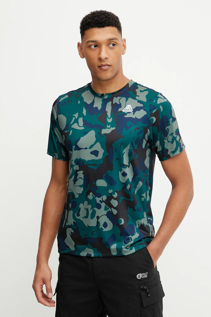 The North Face tricou sport 24/7 culoarea verde, cu imprimeu, NF0A8BP986U1