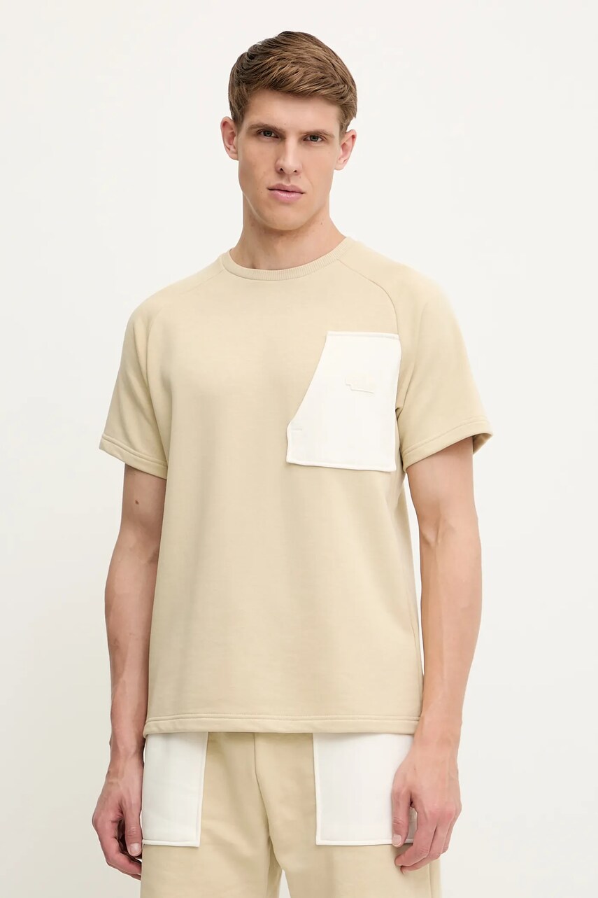 The North Face tricou Terry Relaxed culoarea bej, modelator, NF0A8C283X41