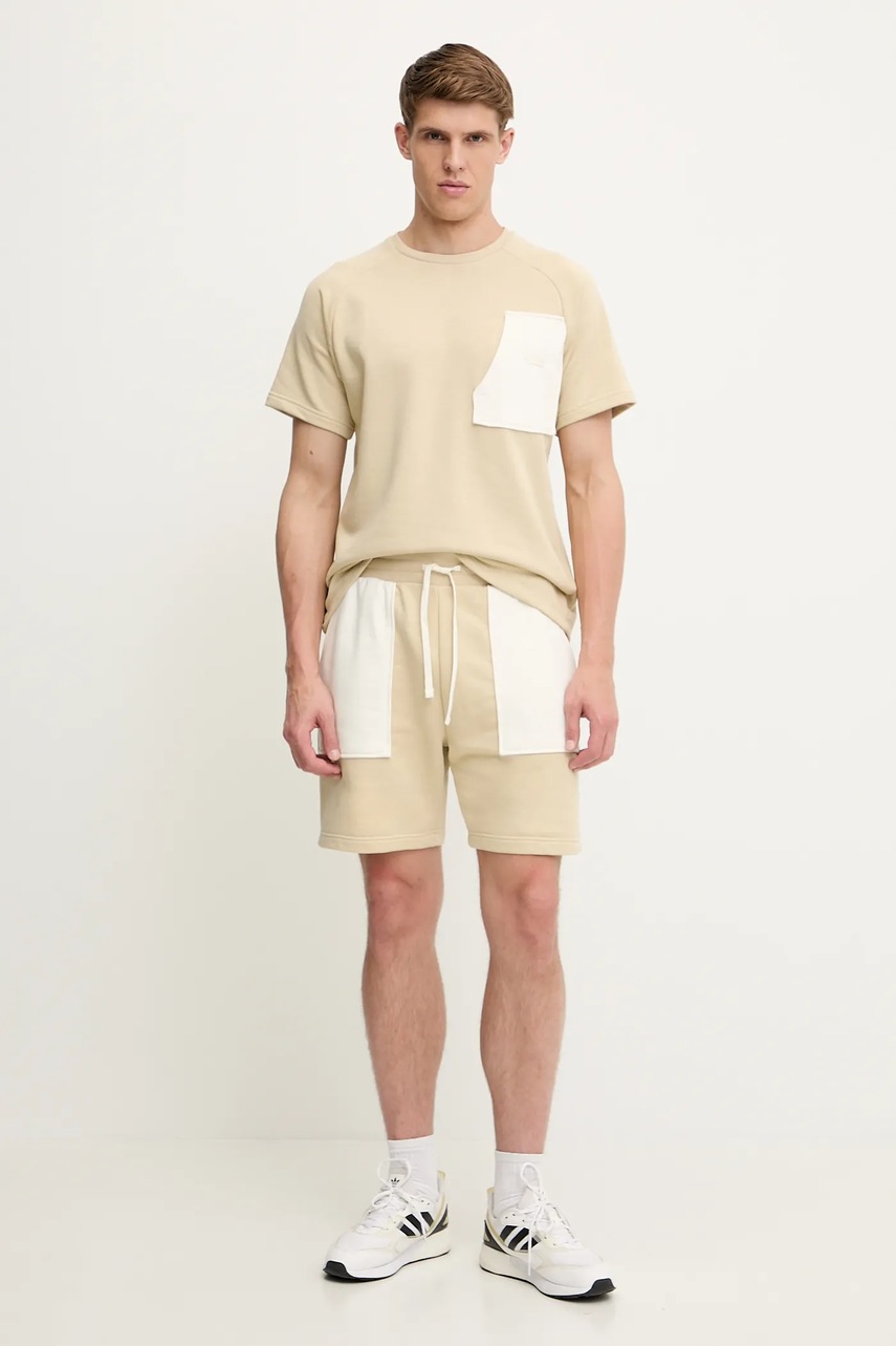 Μπλουζάκι The North Face Terry Relaxed χρώμα: μπεζ, NF0A8C283X41 φωτογραφία