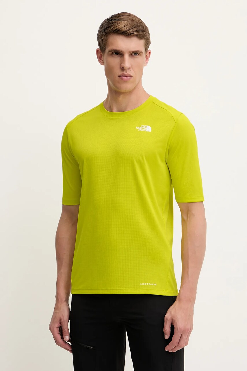 The North Face tricou sport Shadow culoarea verde, uni, NF0A87TUJE31