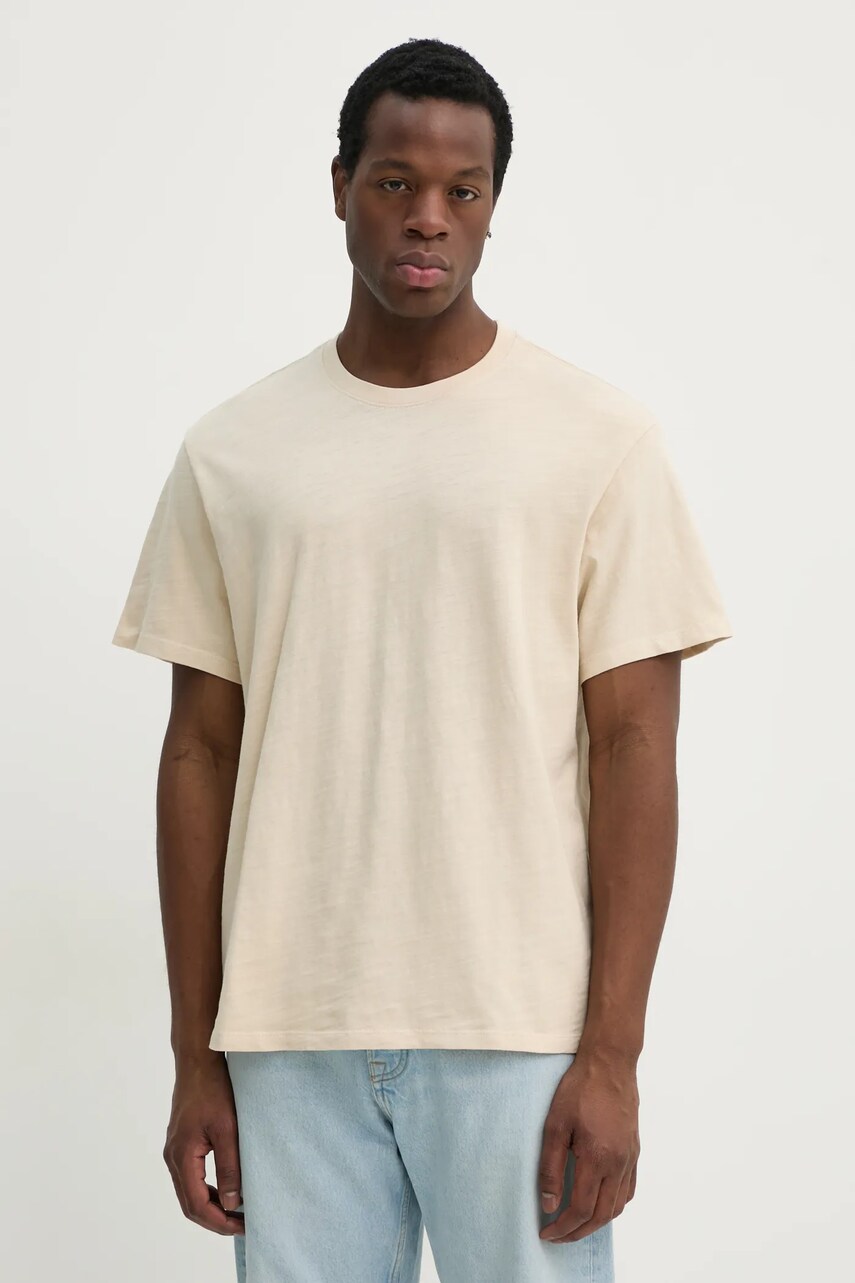 Levi's tricou din bumbac THE ESSENTIAL TEE barbati, culoarea bej, neted, A3328 Levi's tricou din bumbac THE ESSENTIAL TEE barbati, culoarea bej, neted, A3328