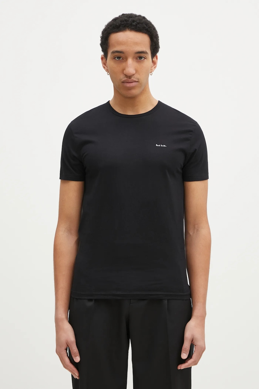 Paul Smith tricou din bumbac 3-pack bărbați, culoarea negru, melanj, M1A-389-M3PK