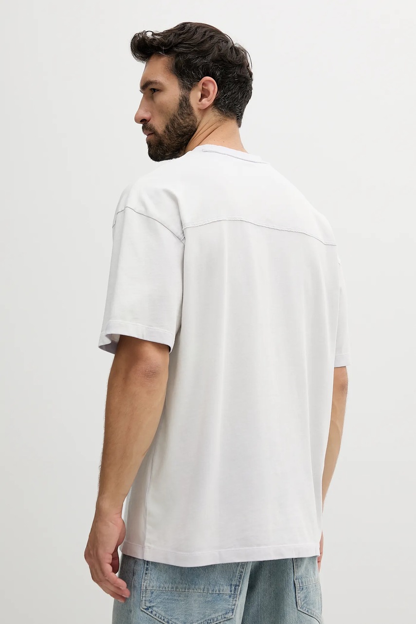 Хлопковая футболка HUGO цвет белый с аппликацией 50535302
