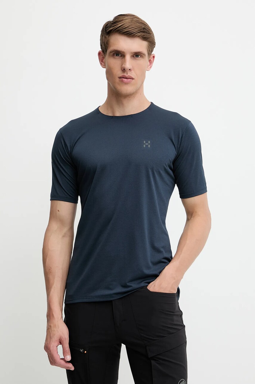 Haglöfs tricou sport L.I.M Ridge culoarea bleumarin, uni, 607685