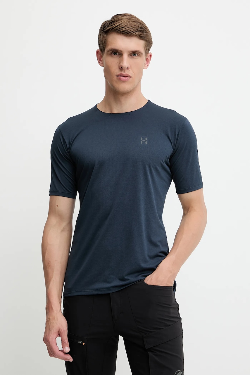 Haglöfs tricou sport L.I.M Ridge culoarea bleumarin, uni, 607685