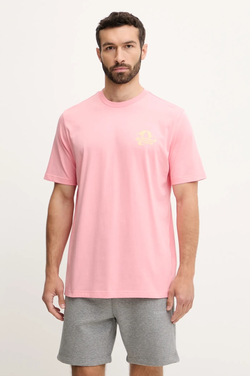 adidas Originals tricou din bumbac Graphic Tee culoarea roz, cu imprimeu, KC4957