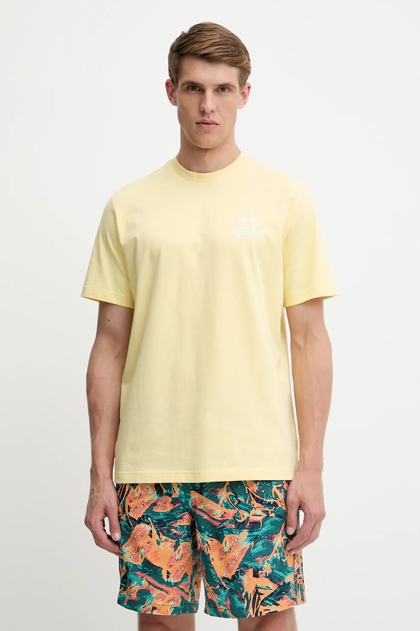 adidas Originals tricou din bumbac Graphic Tee culoarea galben, cu imprimeu, KC4958