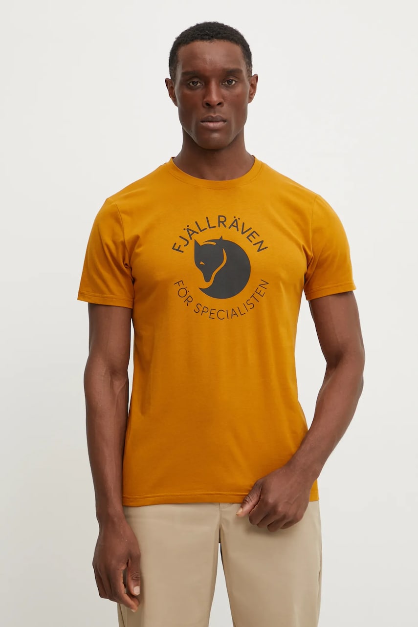 Fjallraven tricou sport Fjällräven Fox culoarea maro, cu imprimeu, F87052 Fjallraven tricou sport Fjällräven Fox culoarea maro, cu imprimeu, F87052