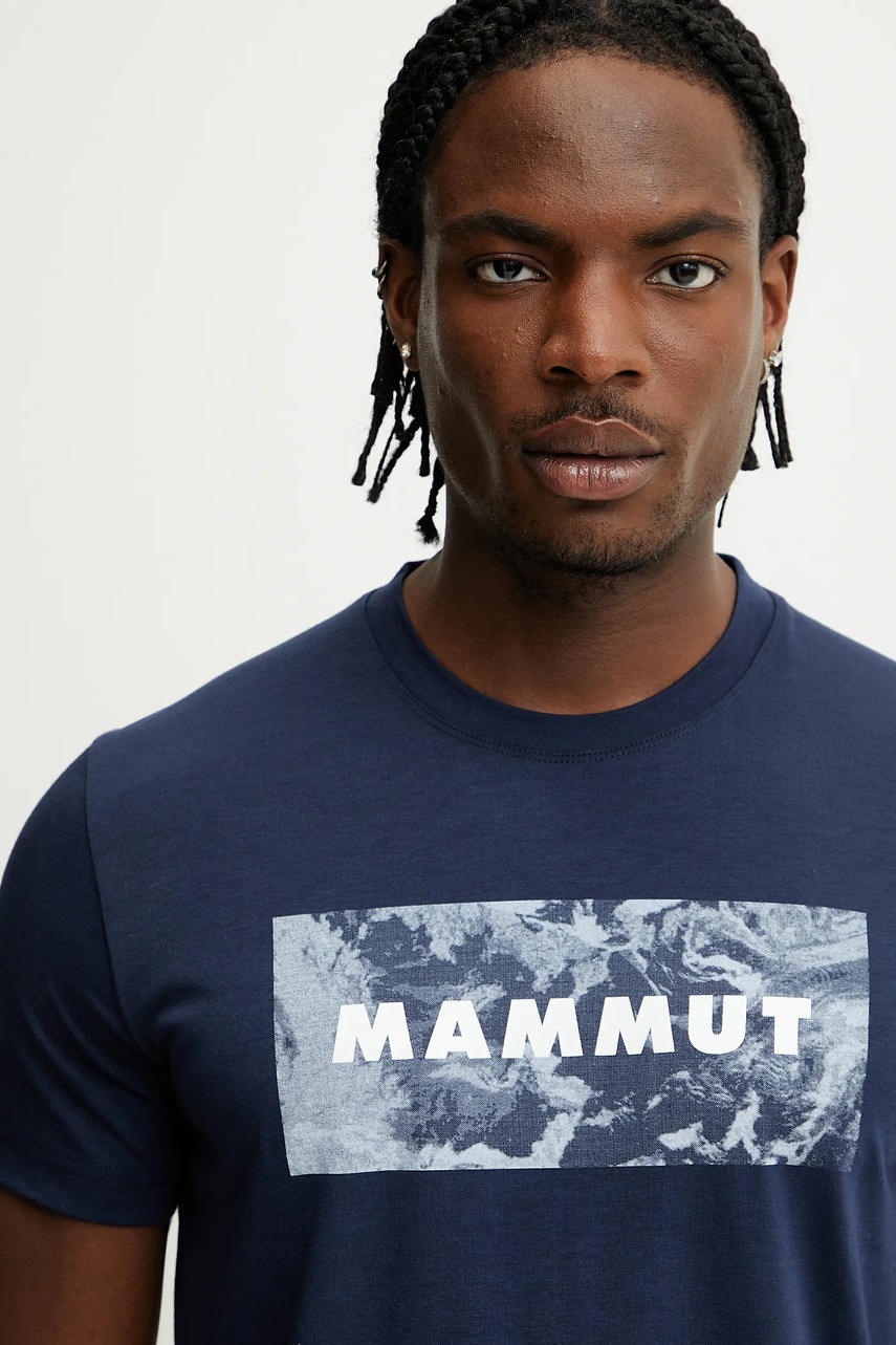 Αθλητικό μπλουζάκι Mammut Trovat ανδρικό, χρώμα: ναυτικό μπλε, 1017-06460 φωτογραφία