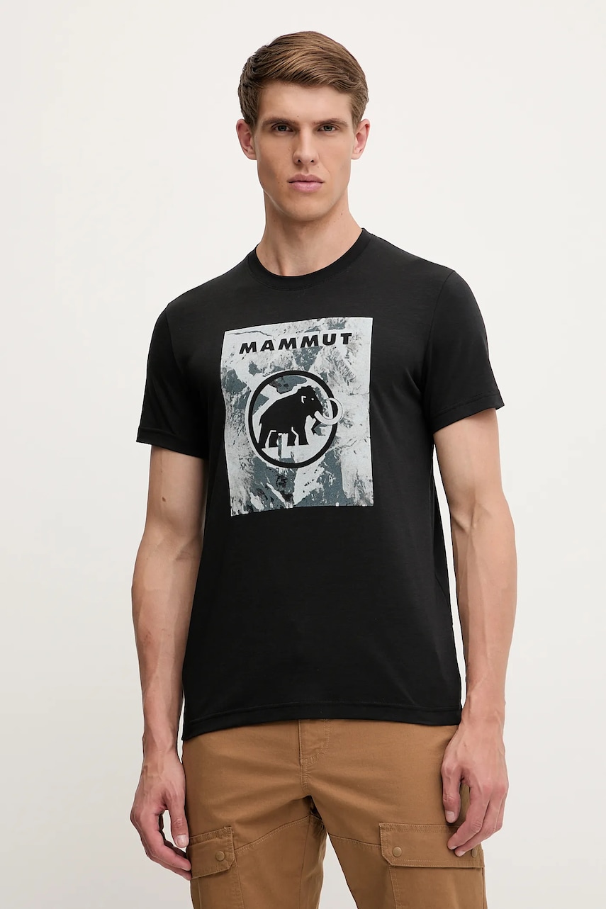 Mammut tricou sport Trovat culoarea negru, cu imprimeu, 1017-06470