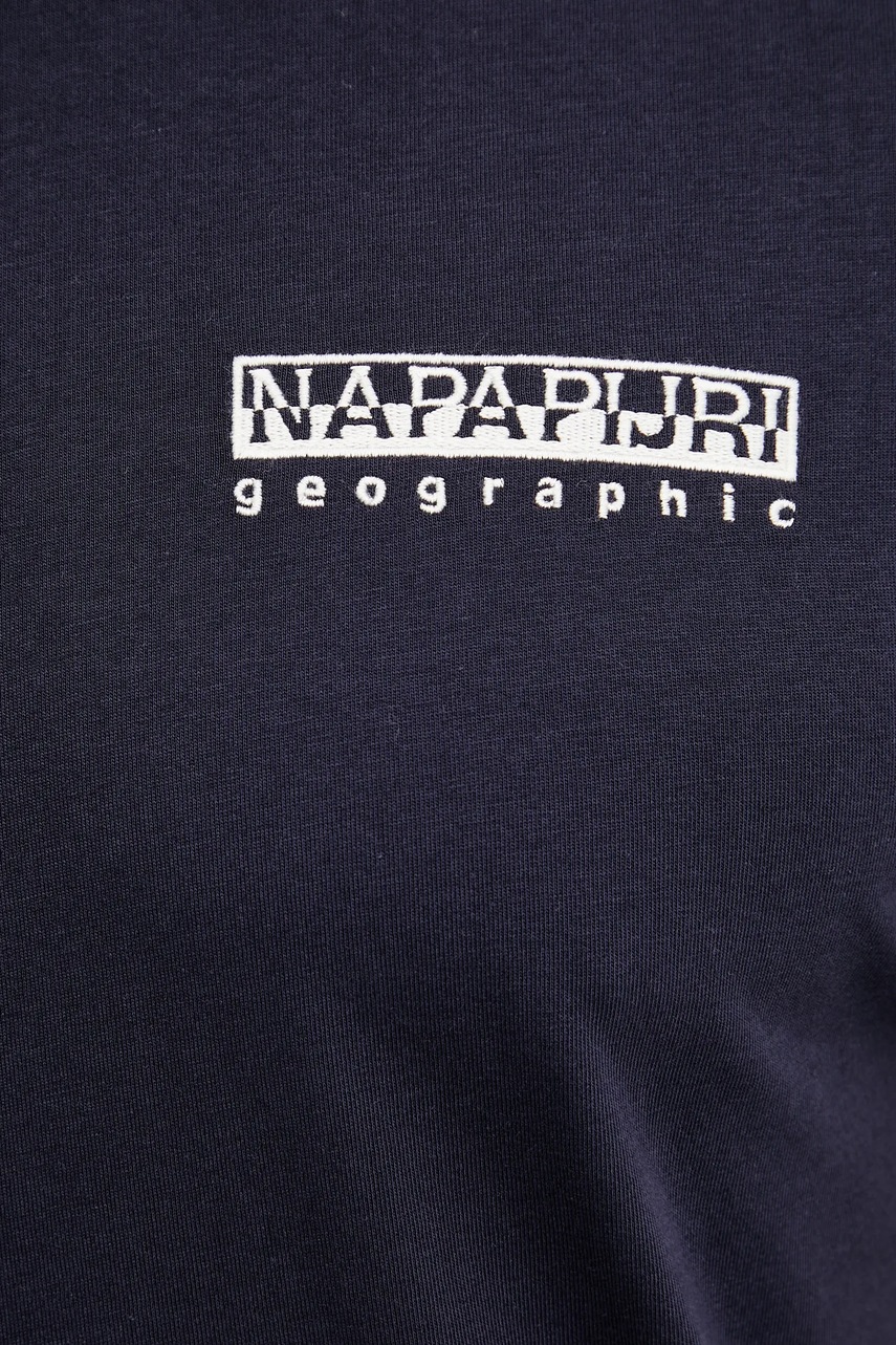Βαμβακερό μπλουζάκι Napapijri S-Vignoni ανδρικό, χρώμα: ναυτικό μπλε, NP0A4ILX1761 φωτογραφία
