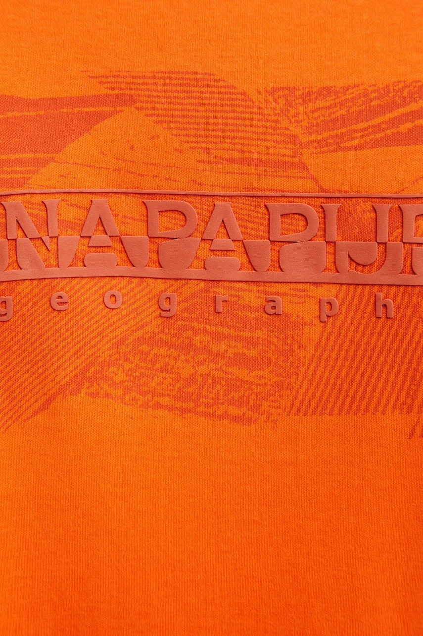Βαμβακερό μπλουζάκι Napapijri S-Vanni ανδρικό, χρώμα: πορτοκαλί, NP0A4IEDA001 φωτογραφία