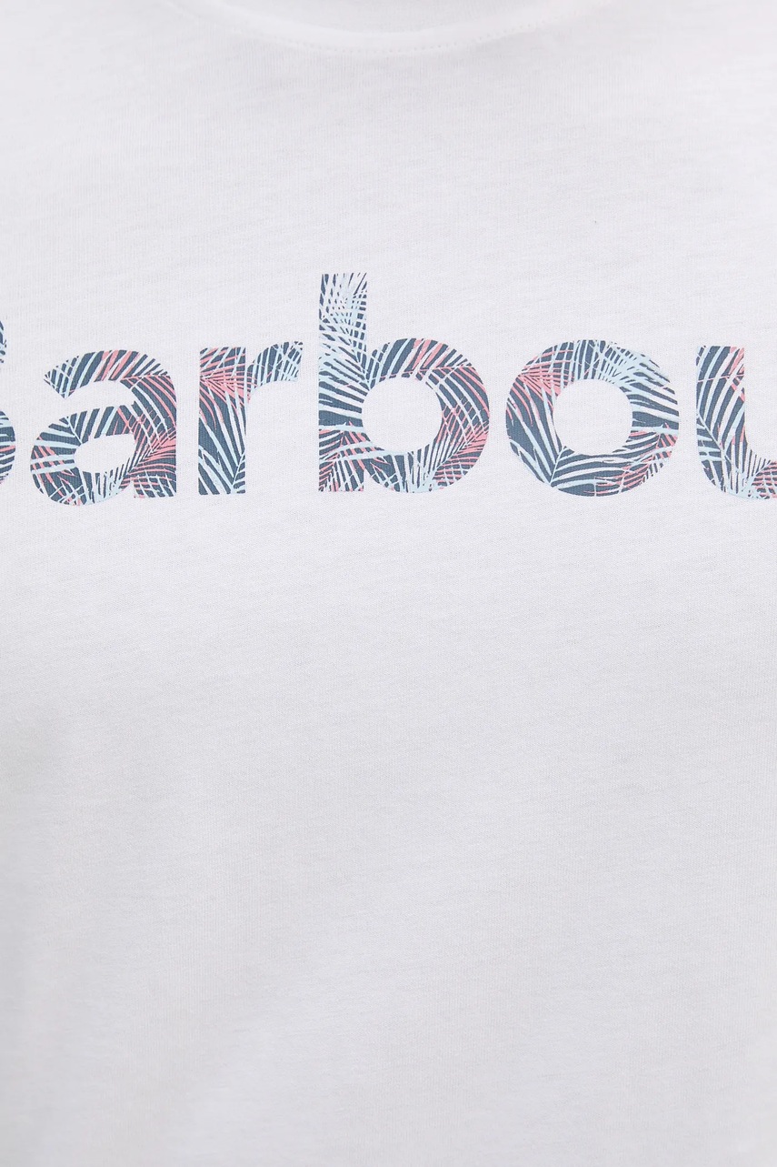 Βαμβακερό μπλουζάκι Barbour Devon Graphic T-Shirt ανδρικό, χρώμα: άσπρο, MTS1391 φωτογραφία